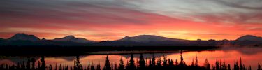 Early Morning Light on the Wrangell Range - photo by N. Hannan